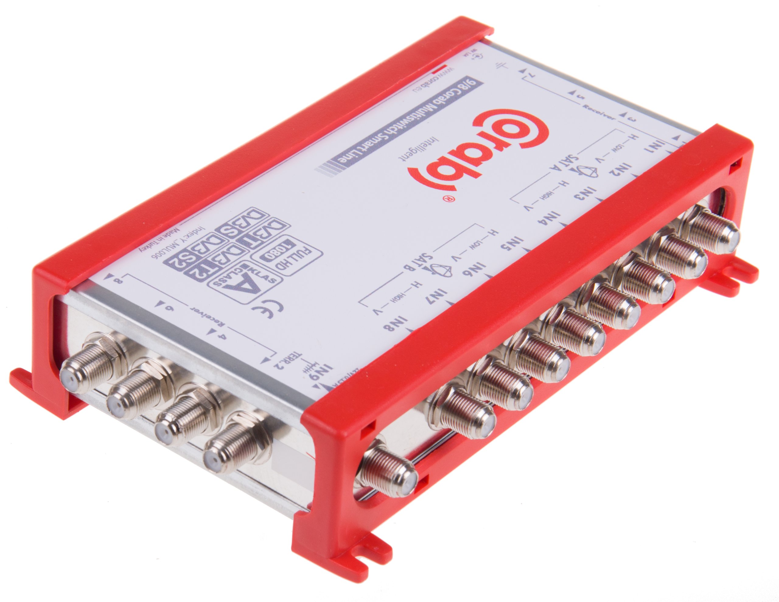 MULTISWITCH SMART LINE 9/8 CORAB TV SAT DVB-S2 Waga produktu z opakowaniem jednostkowym 1 kg