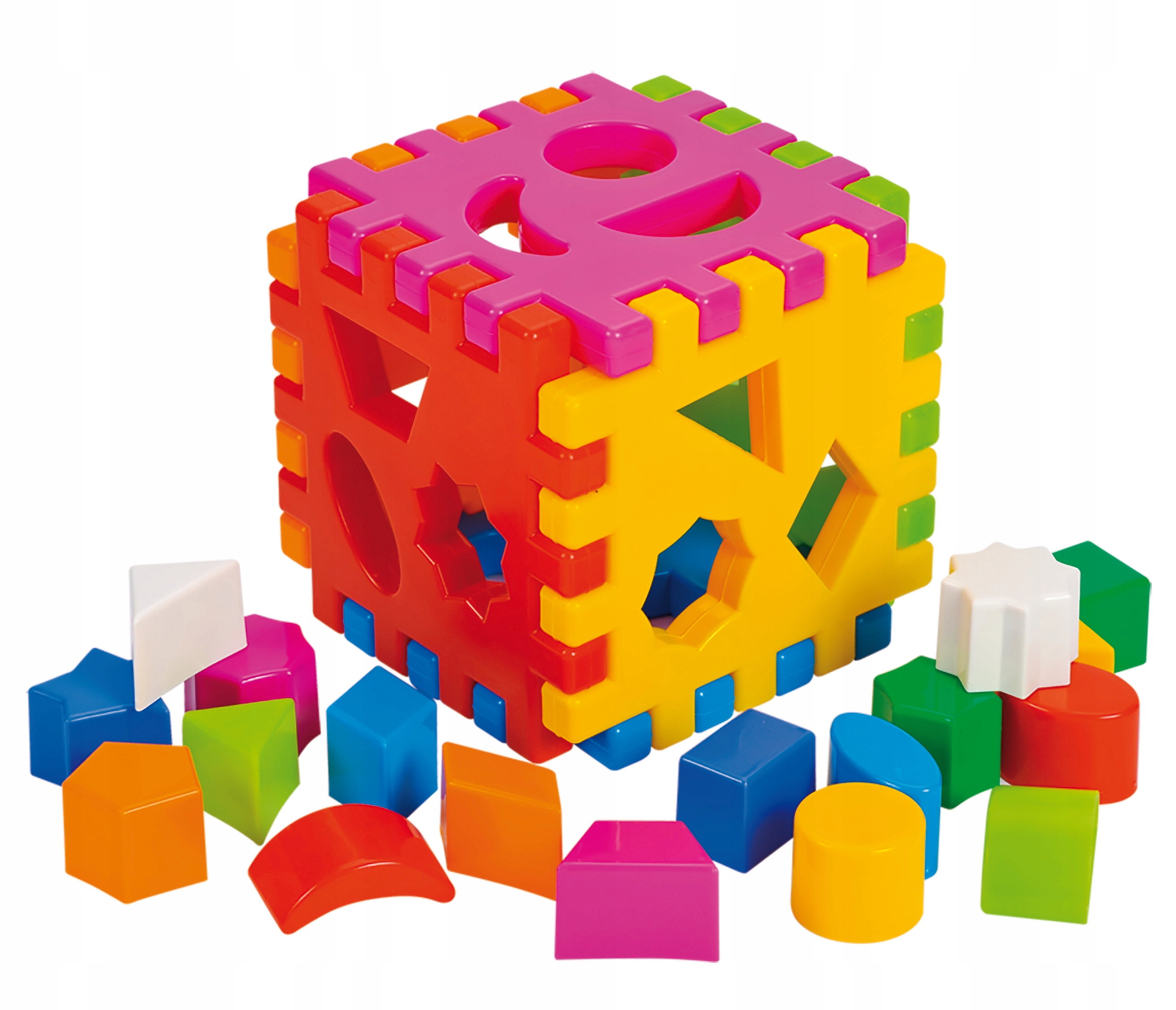 

Sorter Kostka Edukacyjna Wiki 6 Wafli 18 Klocków