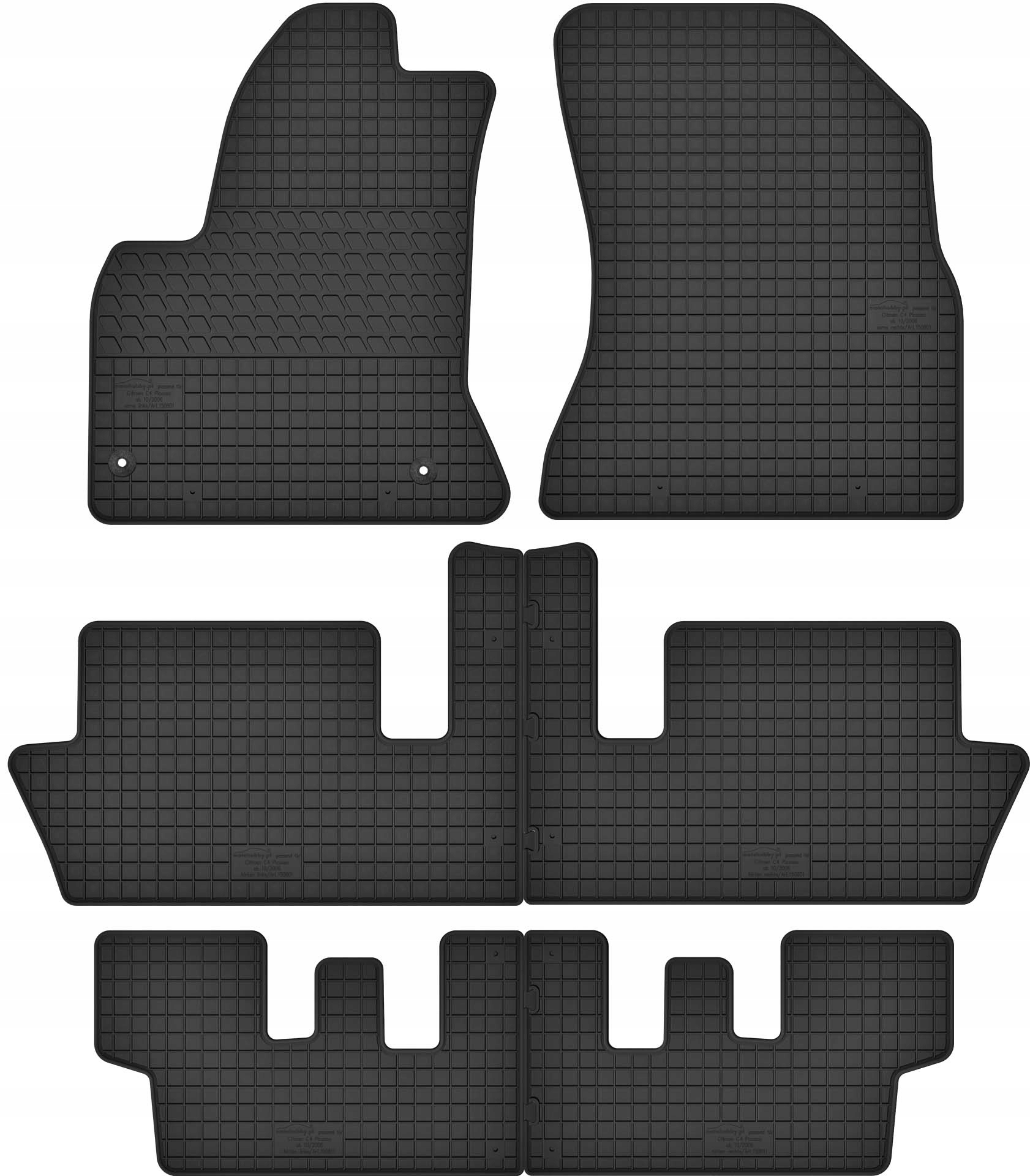 dywaniki czarne +stopery Citroen C4 Grand Picasso