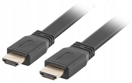 

Kabel Hdmi V2.0 Flat płaski Lanberg czarny 0.5M