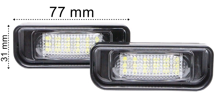 ЛАМПИ LED TABLICA REJESTRACYJNA MERCEDES S - КЛАС W220 AMG КОМПЛЕКТ PLUG & PLAY Номер каталозі запчастини ML - 7207 foto 1