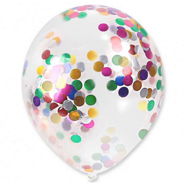 

Balon przezroczysty konfetti kolorowe