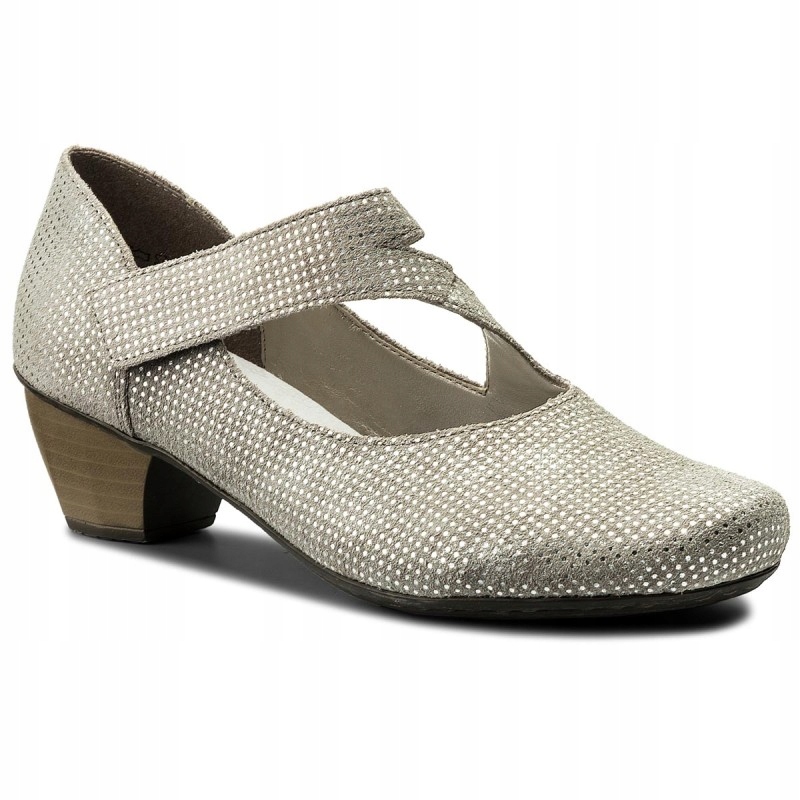 

Rieker 41793-42 półbuty szare skóra naturalna r.37