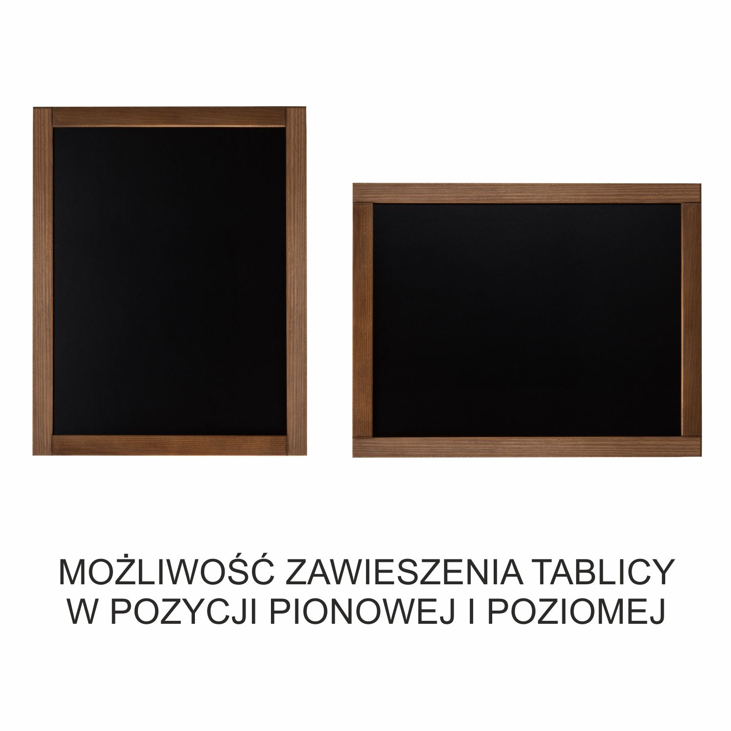 MAŁA TABLICA KREDOWA W RAMIE Z DREWNA Wysokość produktu 60 cm
