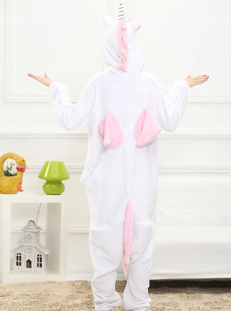 PIŻAMA JEDNOROŻEC KIGURUMI COSPLAY ONESIE DRES R M Rodzaj rozpinane z kapturem