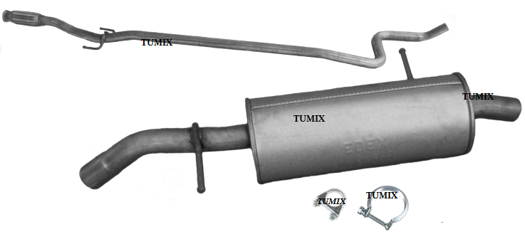 Tłumiki ТРУБКА Końcowy CITROEN C3 1 . 4 HDI 02 - 05 рік foto 1