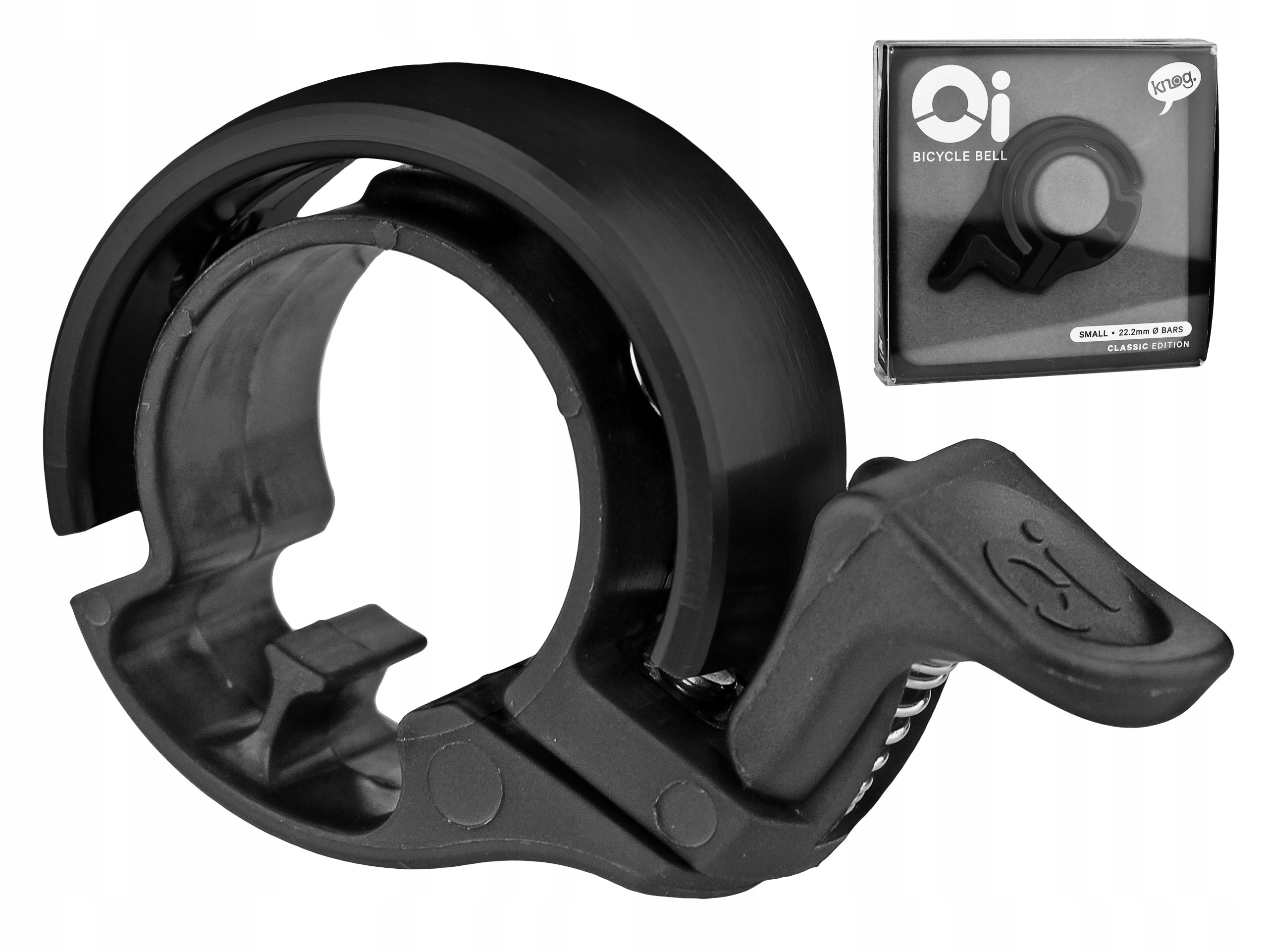 DZWONEK ROWEROWY KNOG OI MAŁY CZARNY 22,2 MM - 9328389026598