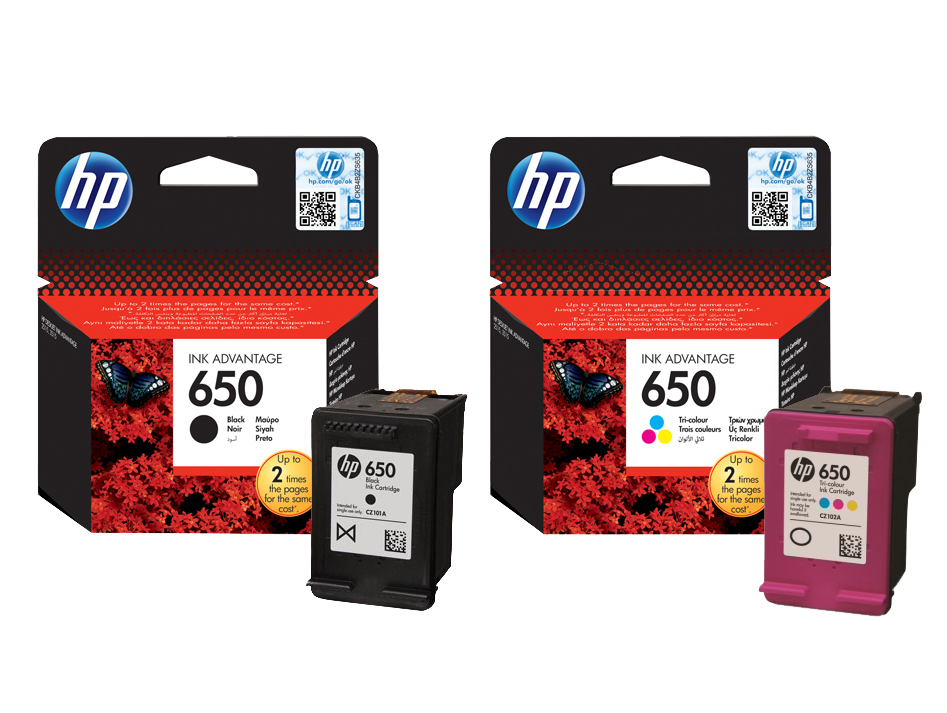 

Zestaw Hp 650 Kolor Czarny CZ101AE CZ102AE Oryg.