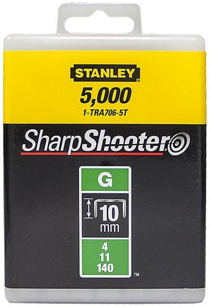 Скобы G 10 мм 5000шт Stanley 1-TRA706-5T