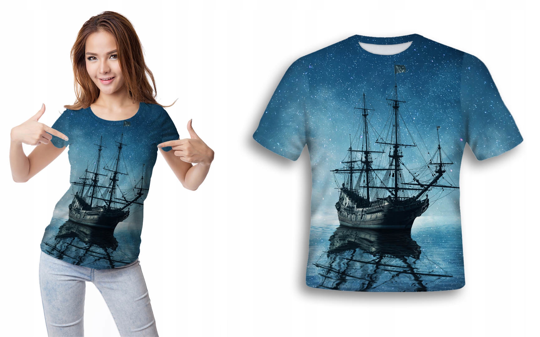 

Koszulka 3D T-shirt Żaglowiec XL Orginalny Nadruk
