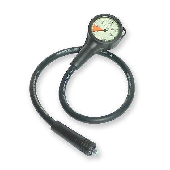 Manometr nurkowy 300 bar z wężem Hp 80 cm