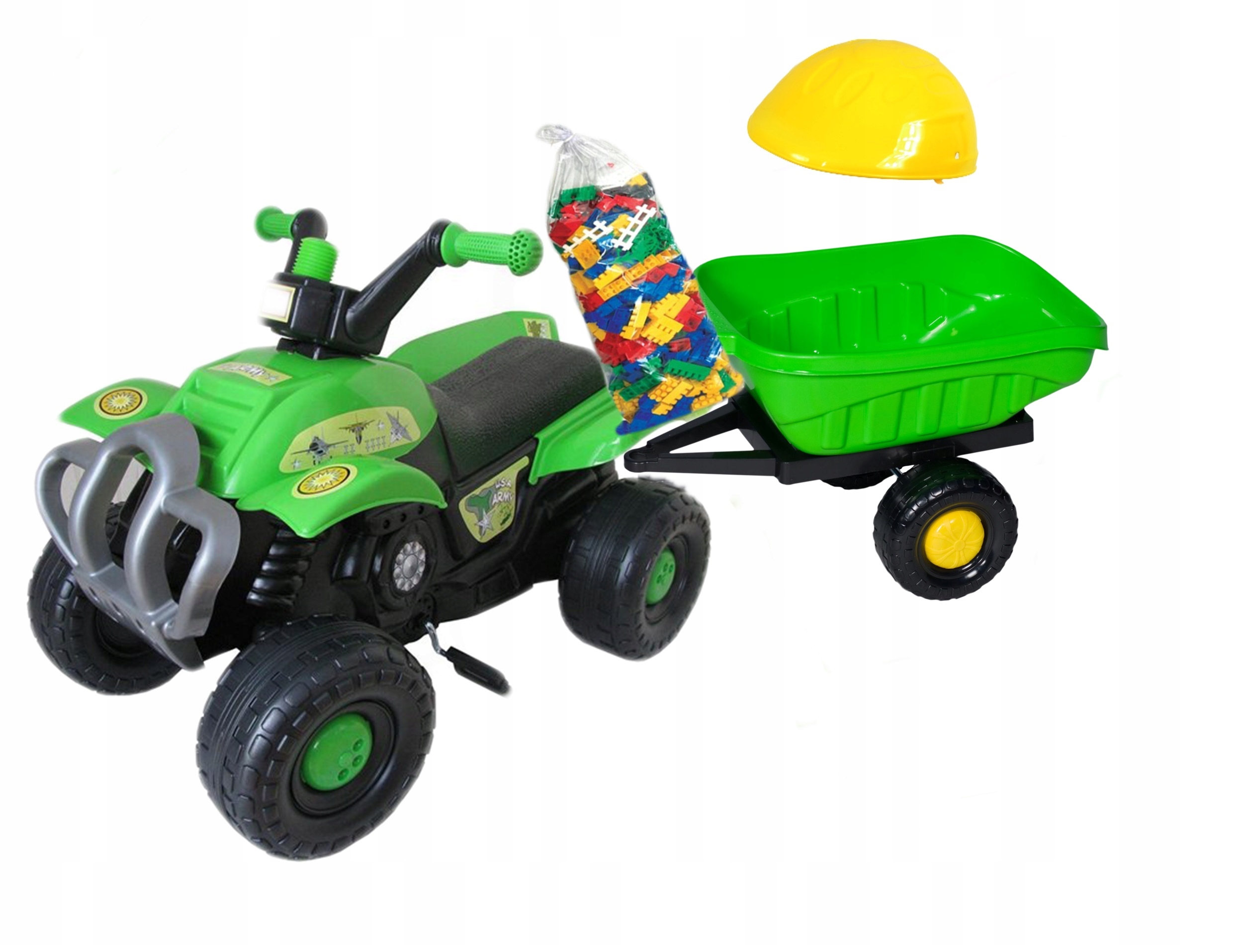 

Wielki Quad Traktor Na Pedały Kask Rowerek