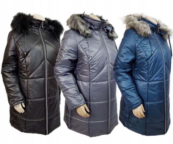 PŁASZCZYK ZIMOWY OCIEPLANY KURTKA ZIMOWA 3XL 52 54 Marka inna