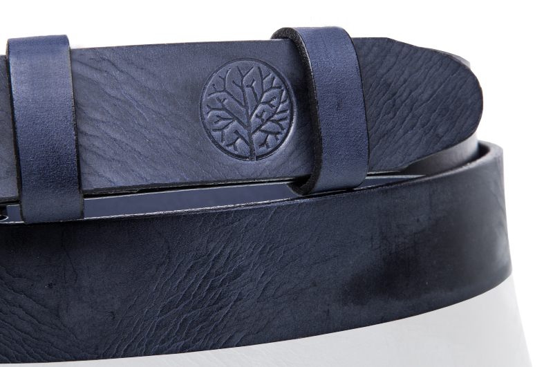 PASEK SKÓRZANY BETLEWSKI męski GRANATOWY 105 CM Kolekcja REGULAR