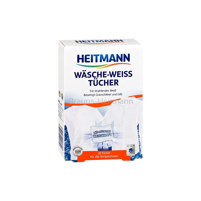 

Heitmann Chusteczki Wybielające Do Prania 20SZT