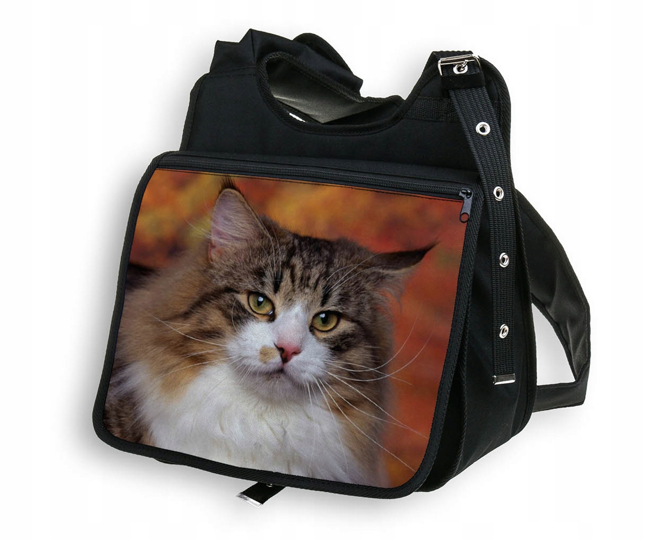 TORBA KLAPKA DUZA A4 KOT 27 KOT DZIECI SZKOŁA PL