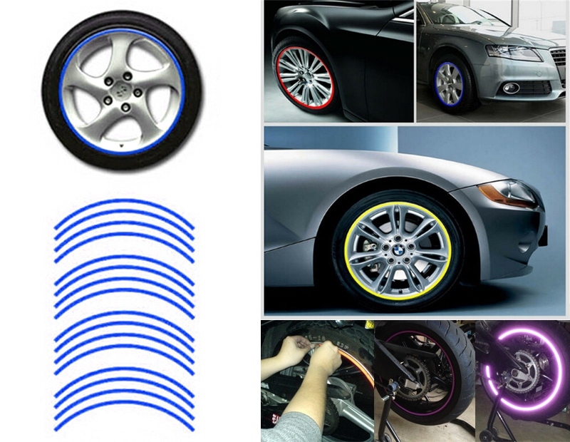 NAKLEJKI ODBLASKOWE NA KOŁA ROWER SAMOCHÓD MOTOR Producent inny