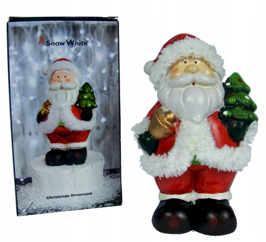 MIKOŁAJ Z CHOINKA FIGURKA CERAMICZNA 18cm Marka inna