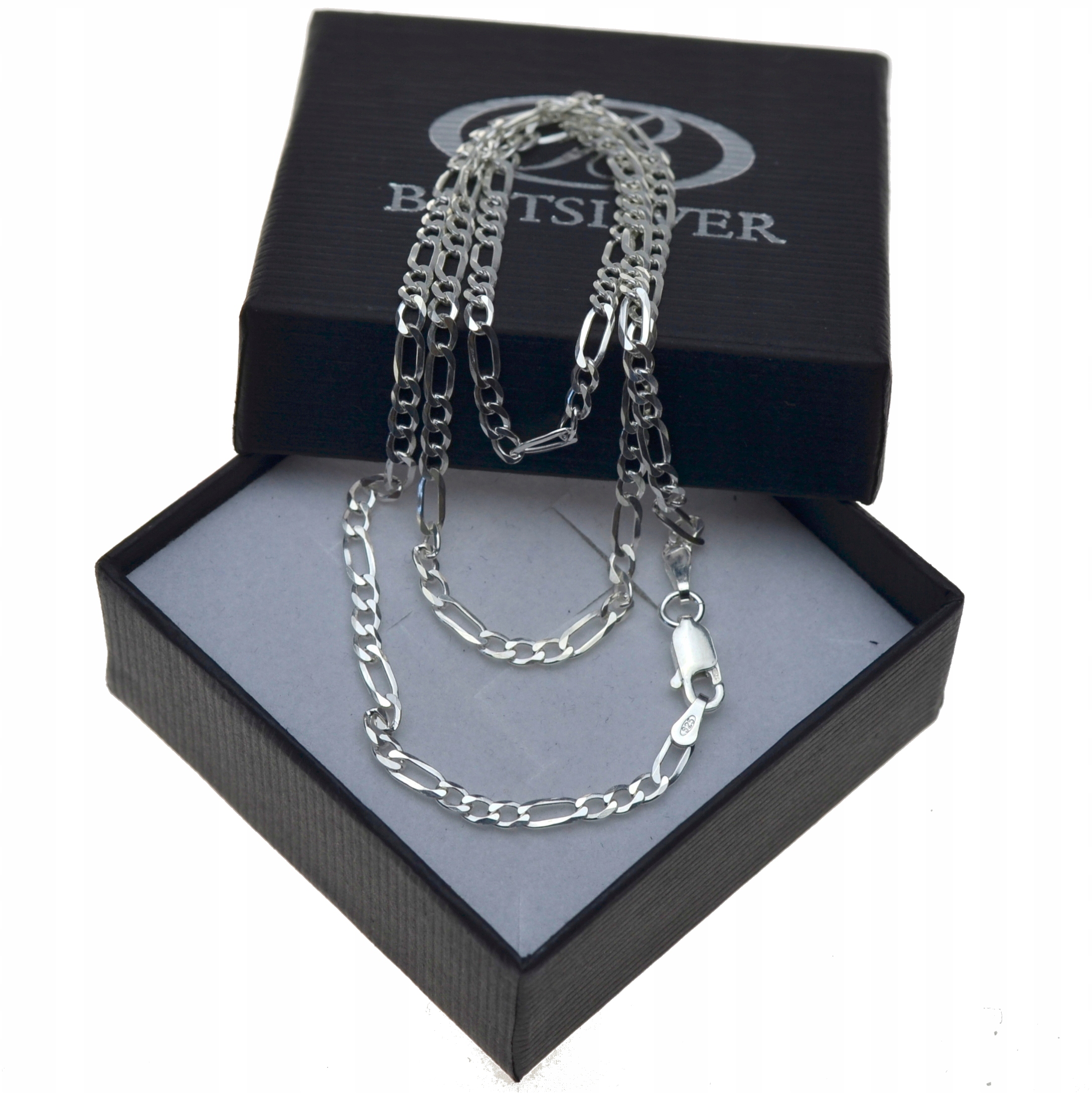 

Łańcuszek srebrny Figaro 60cm 3mm Srebro próby 925