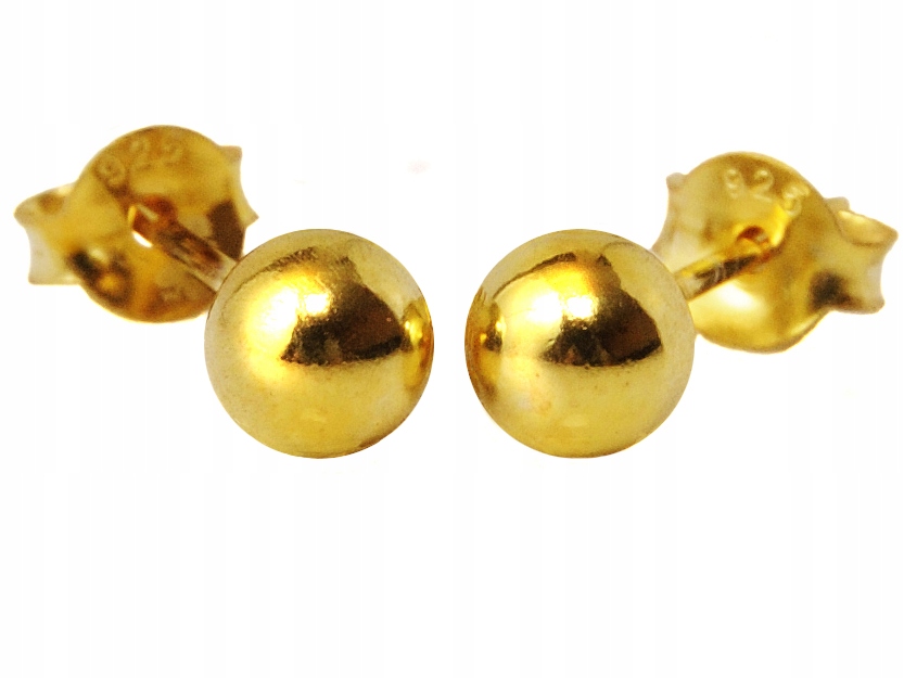 

Versil kolczyki kulki 5,0 mm złocone Srebro 0,925