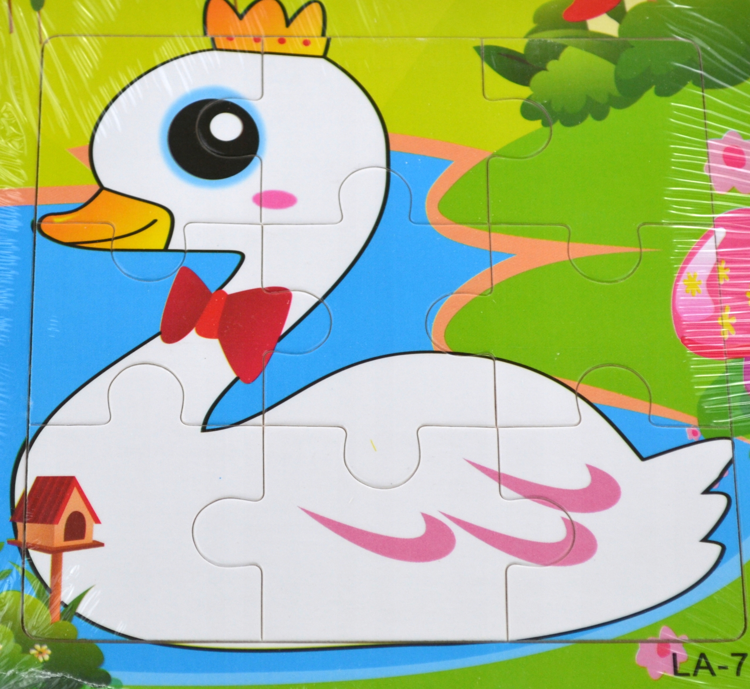 

Edukacyjne Puzzle Drewniane Układanka 9 el Łabędź