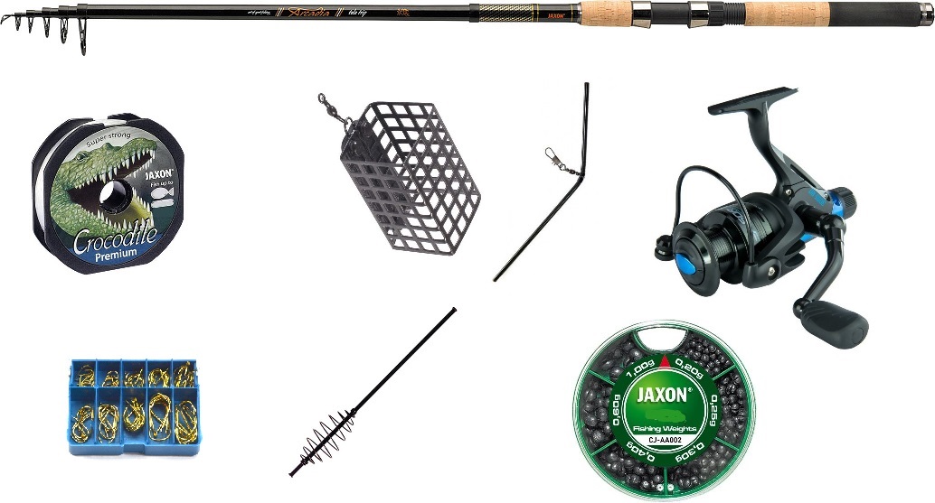 Jaxon Wędka 3m/60gr Kołowrotek Mikado Sasori Grunt