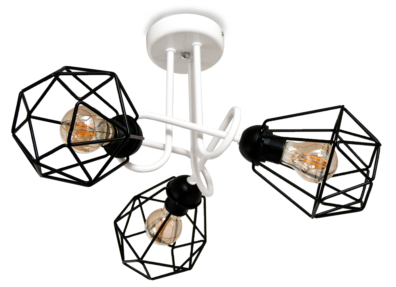 Stropní svítidlo závěsná lampa Diamond 3 White Es