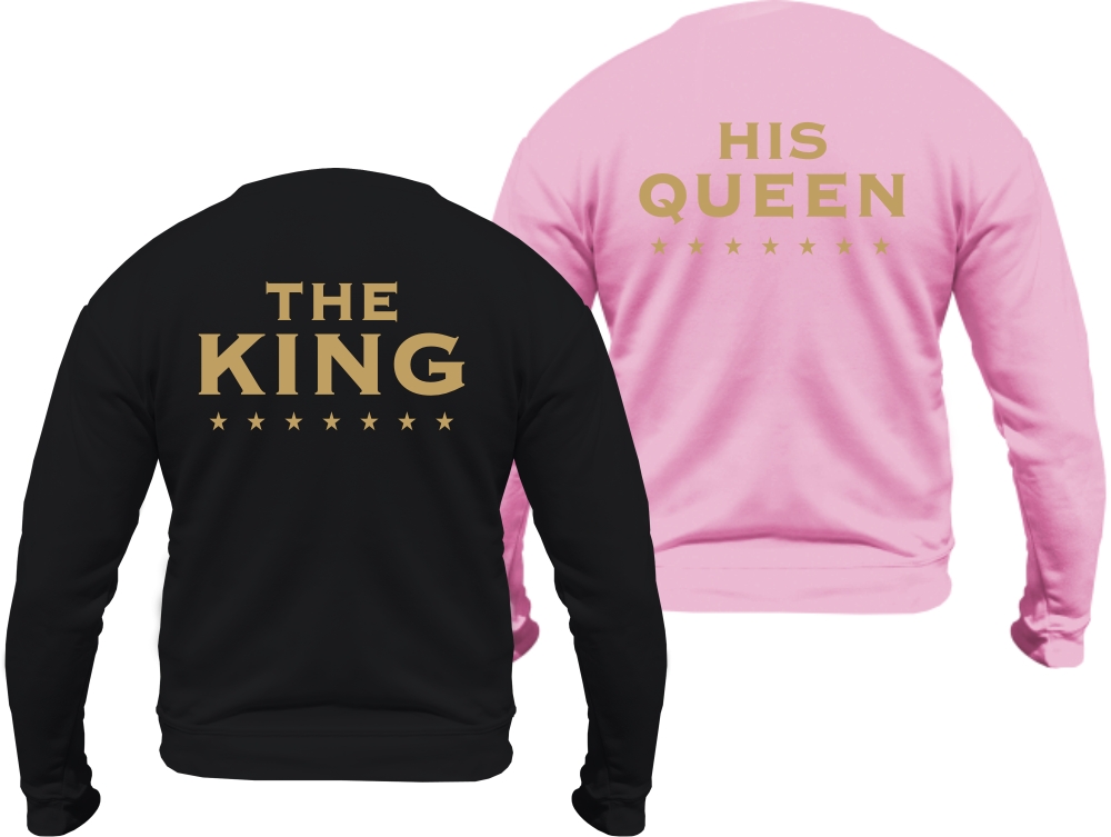 

Bluza King Queen bluzy dla zakochanych Par kpl. S