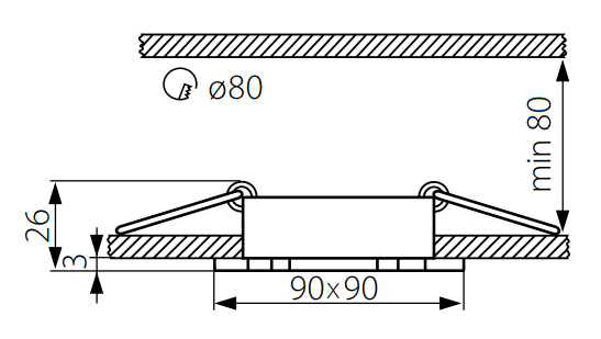 Oprawa oprawka halogenowa do LED na 230V CT63 GU10 Kolor czarny