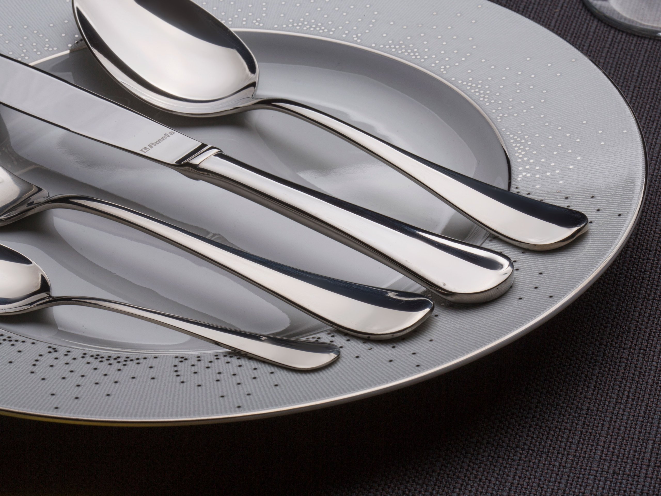 AMEFA 4 x SZTUĆCE 8440 BAGUETTE KOMPLET OBIADOWE NIERDZEWNE ZESTAW 1 OSOBA Marka Amefa