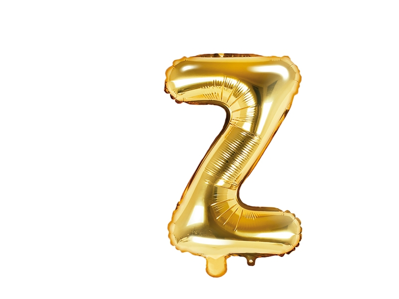

Balon foliowy Litera ''z' 35cm, złoty