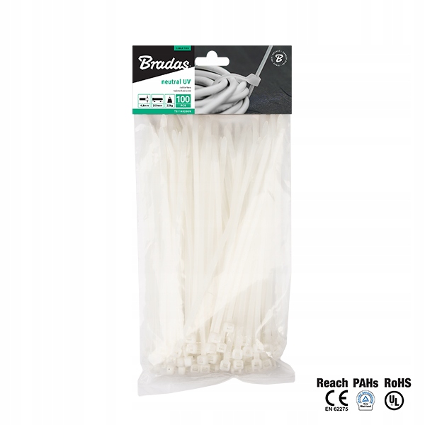 

Taśma opaska kablowa 2,5x200 Uv neutral 100szt