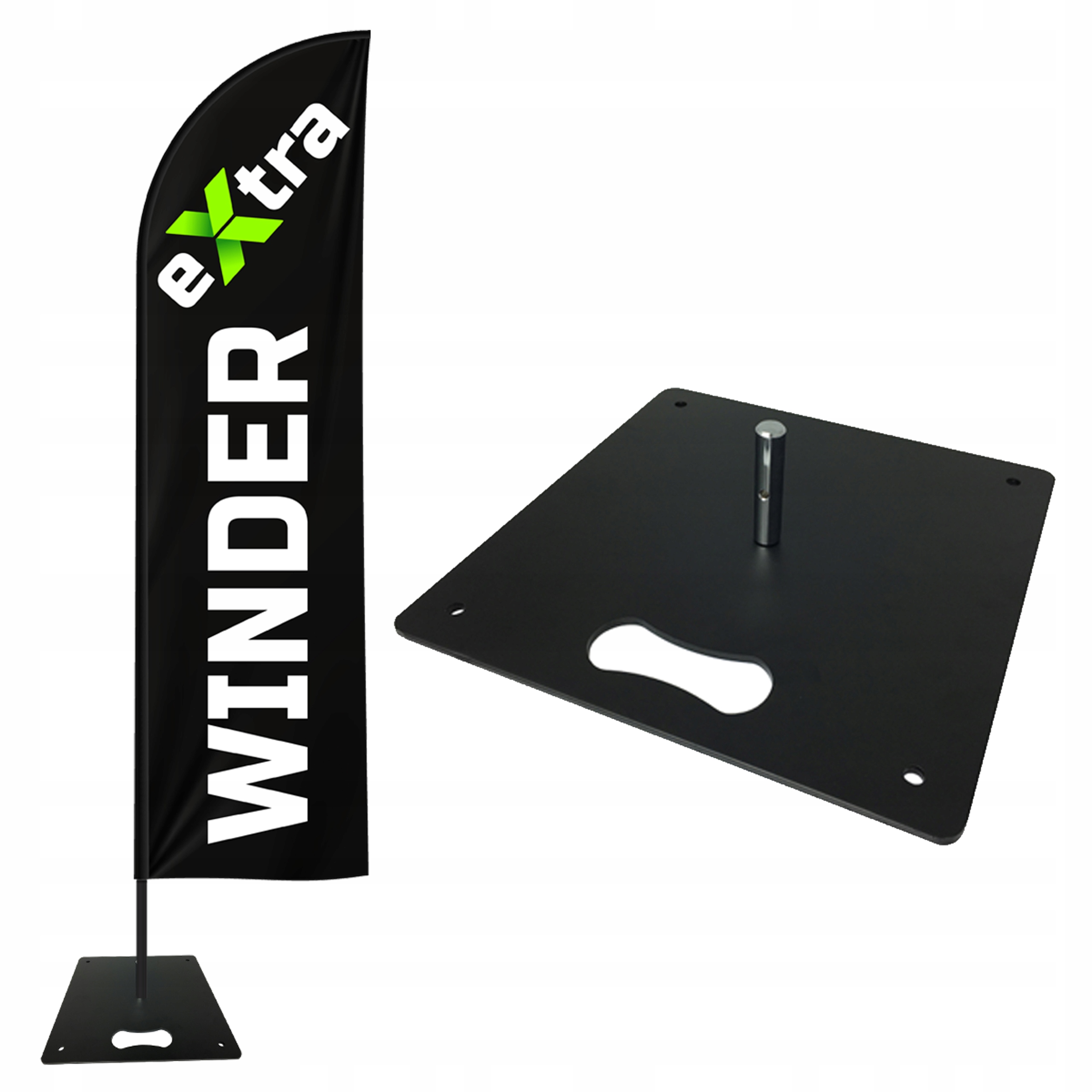 

Winder Beach flaga reklamowa 350 cm z podstawą 6kg