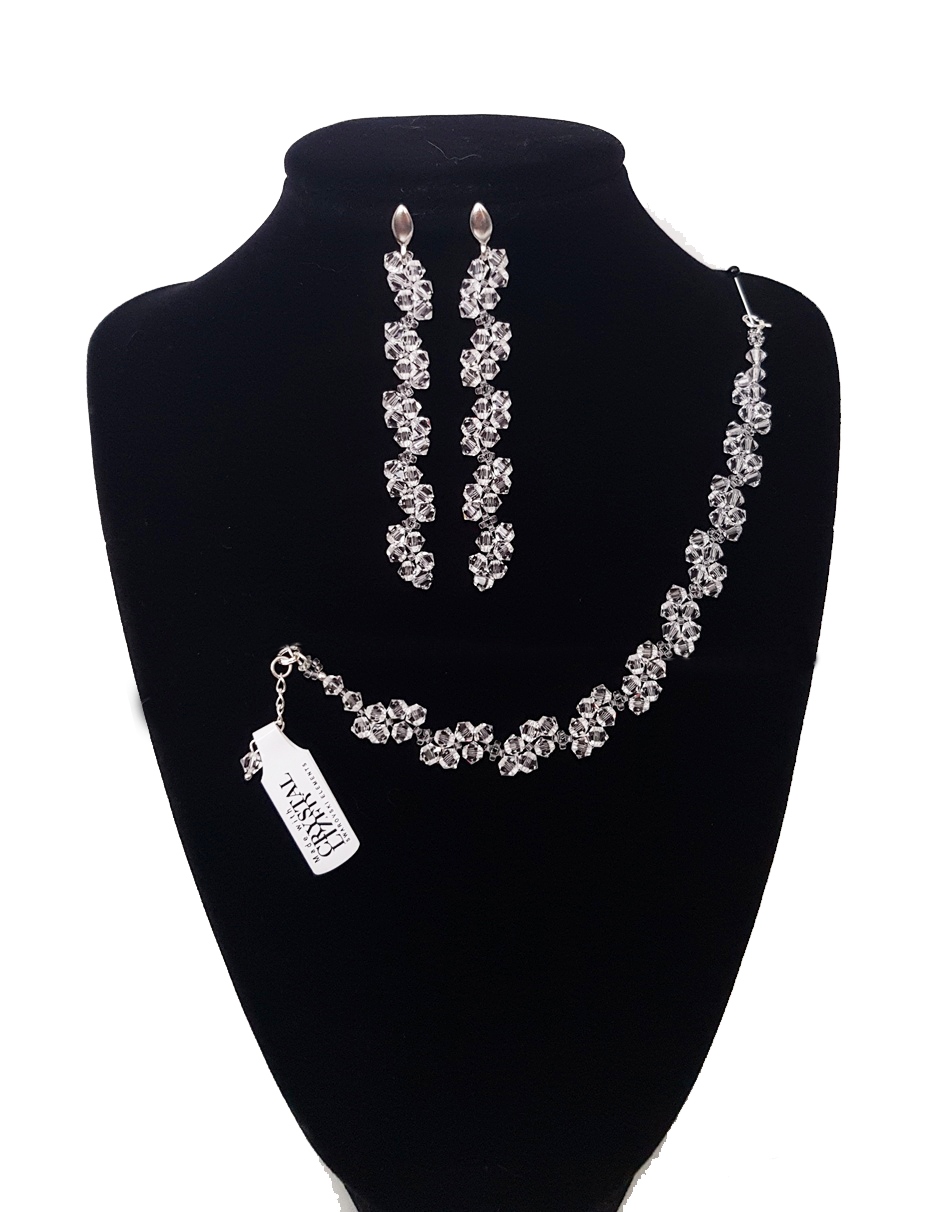 

Univia* Komplet Biżuteria Ślubna Swarovski Crystal