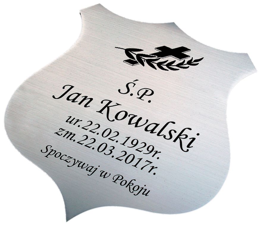 Tabliczka nagrobkowa laminat 20x22 cm GRAWER