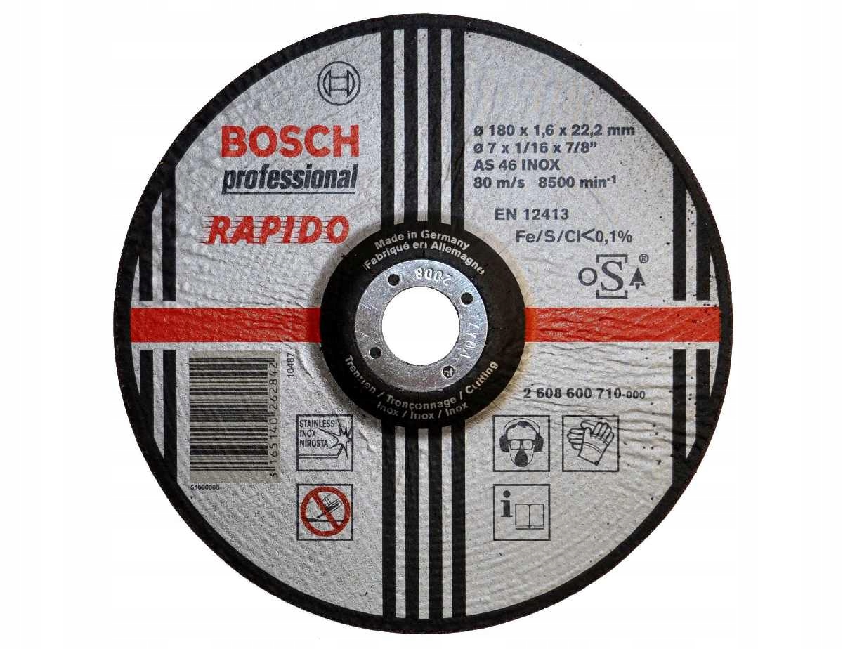 

Bosch Tarcza Korundowa do cięcia stali 180/1,6mm