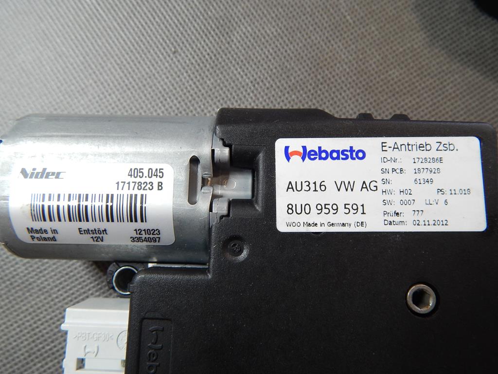 AUDI Q3 8U WINDOW ROOF MOTOR 8U0959591