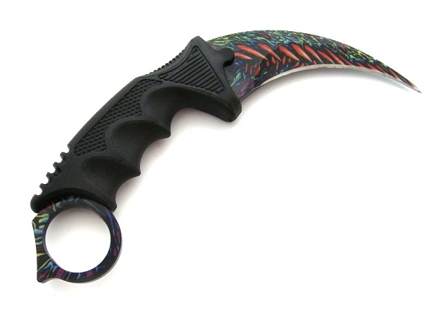 КАРАМБИТНЫЙ НОЖ CS: GO Fade Rainbow Counter Strike Фиксированный тип лезвия