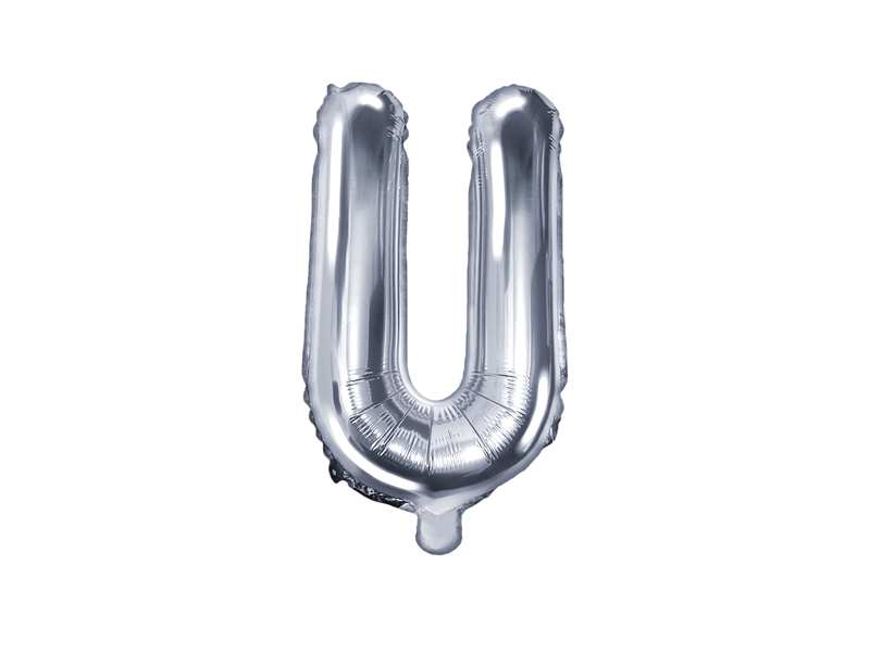 

Balon foliowy Litera U 35cm, srebrny