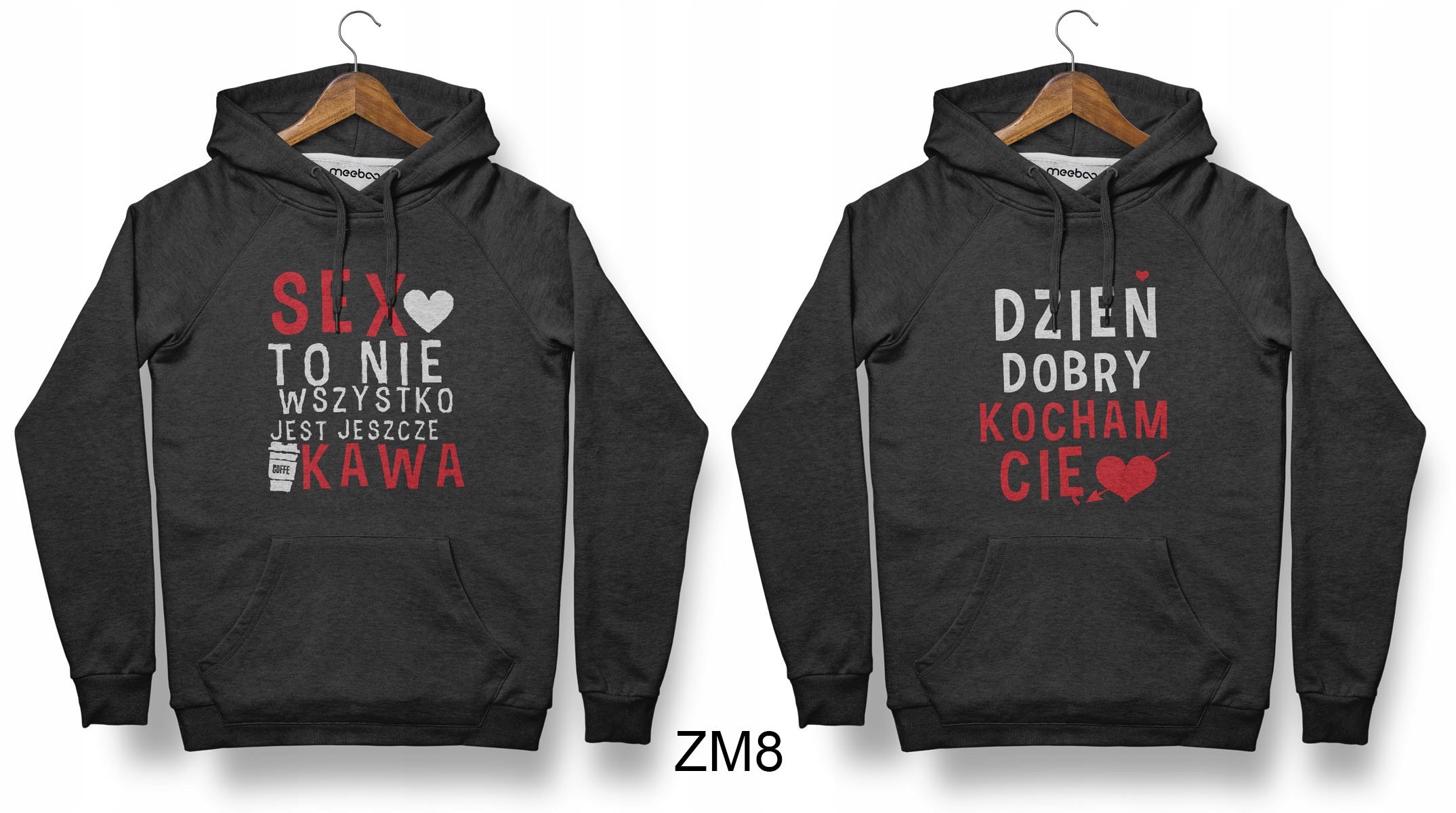 MIKINY PRE PÁRY S KAPUCŇOU VALENTÍNSKE ZVIERA KRÁSNE XL