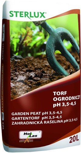 

Torf Ogrodniczy pH 3,5-4,5 Sterlux 20L kwaśny
