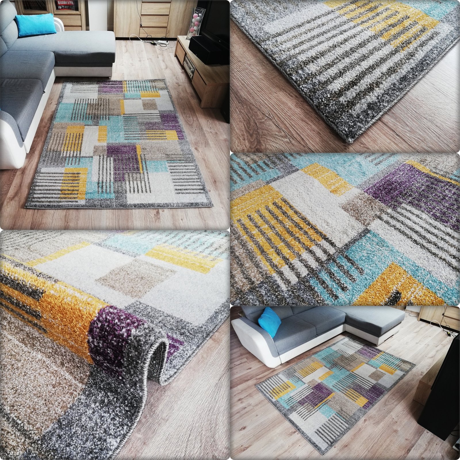 

Dywan 140x190 mix wzorów Mięciutki modny
