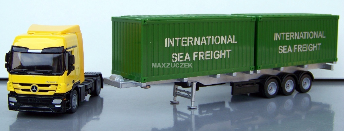 SIKU 3921 CIĘŻARÓWKA Z NACZEPĄ TIR KONTENEROWIEC Skala inna