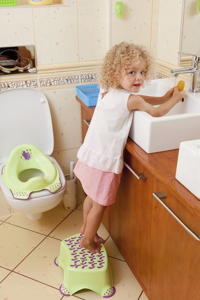 PODEST ANTYPOŚLIZGOWY stołek CARS AUTA czerwony Wysokość 14 cm