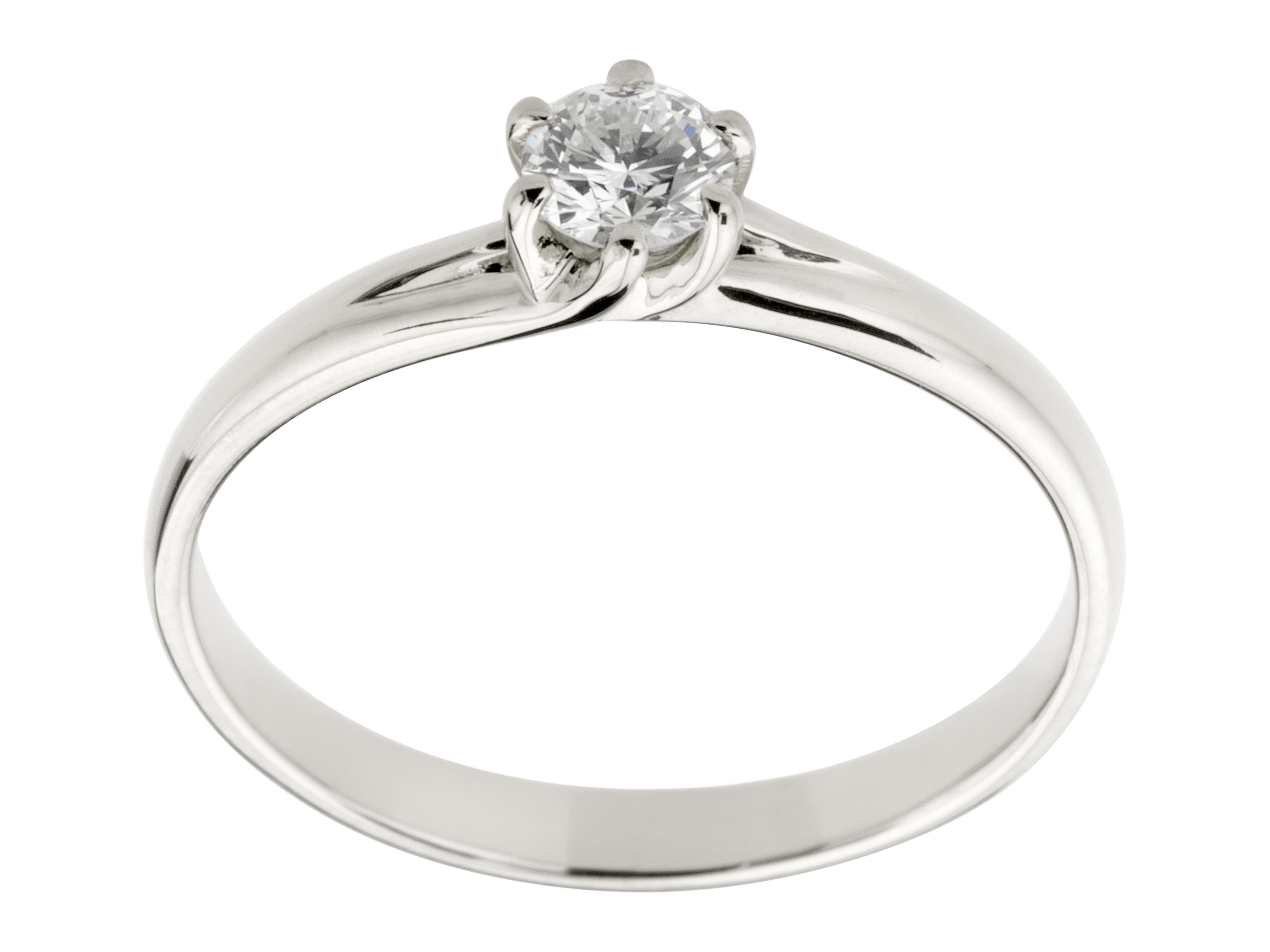 

Diamanti Pierścionek Złoto Białe Brylant 0.23ct