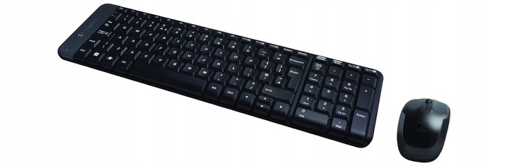 Logitech MK220 Combo Zestaw bezprzewodowy. Interfejs klawiatury USB (Radio 2.4 GHz)