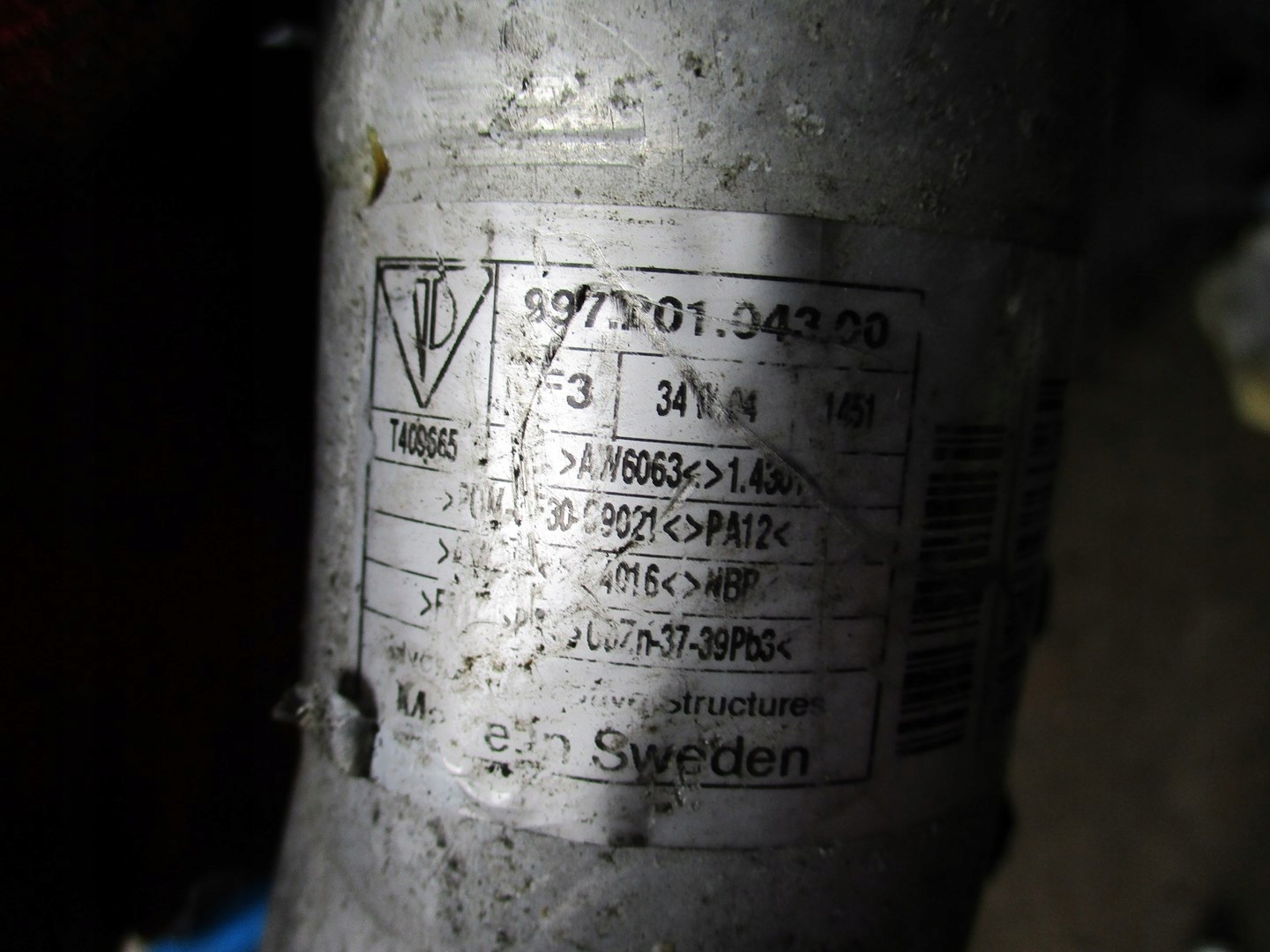 pipe hose PORSCHE BOXSTER