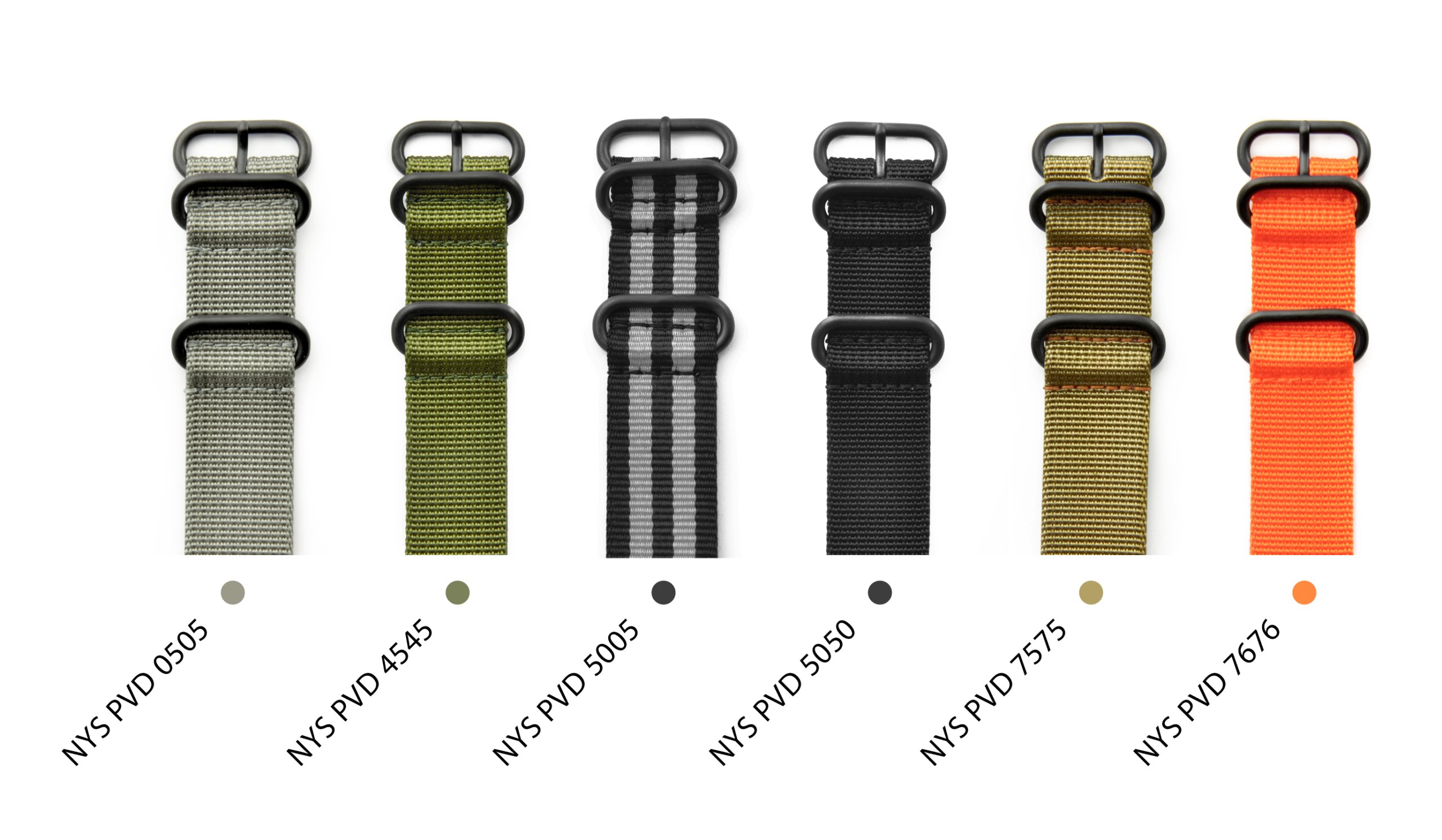 PASEK NATO NYLON STRONG PVD 22 MM RÓŻNE KOLORY Wzór dominujący bez wzoru