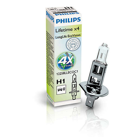 

Philips Żarówka H1 LongLife EcoVision 4xŻywotność