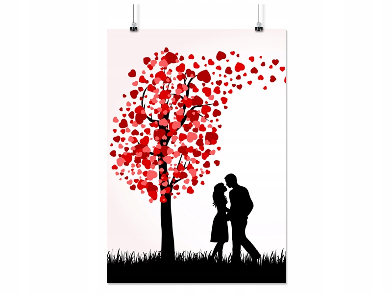 

Plakat Serce Walentynki 100x130CM 60 Wzorów Matowy